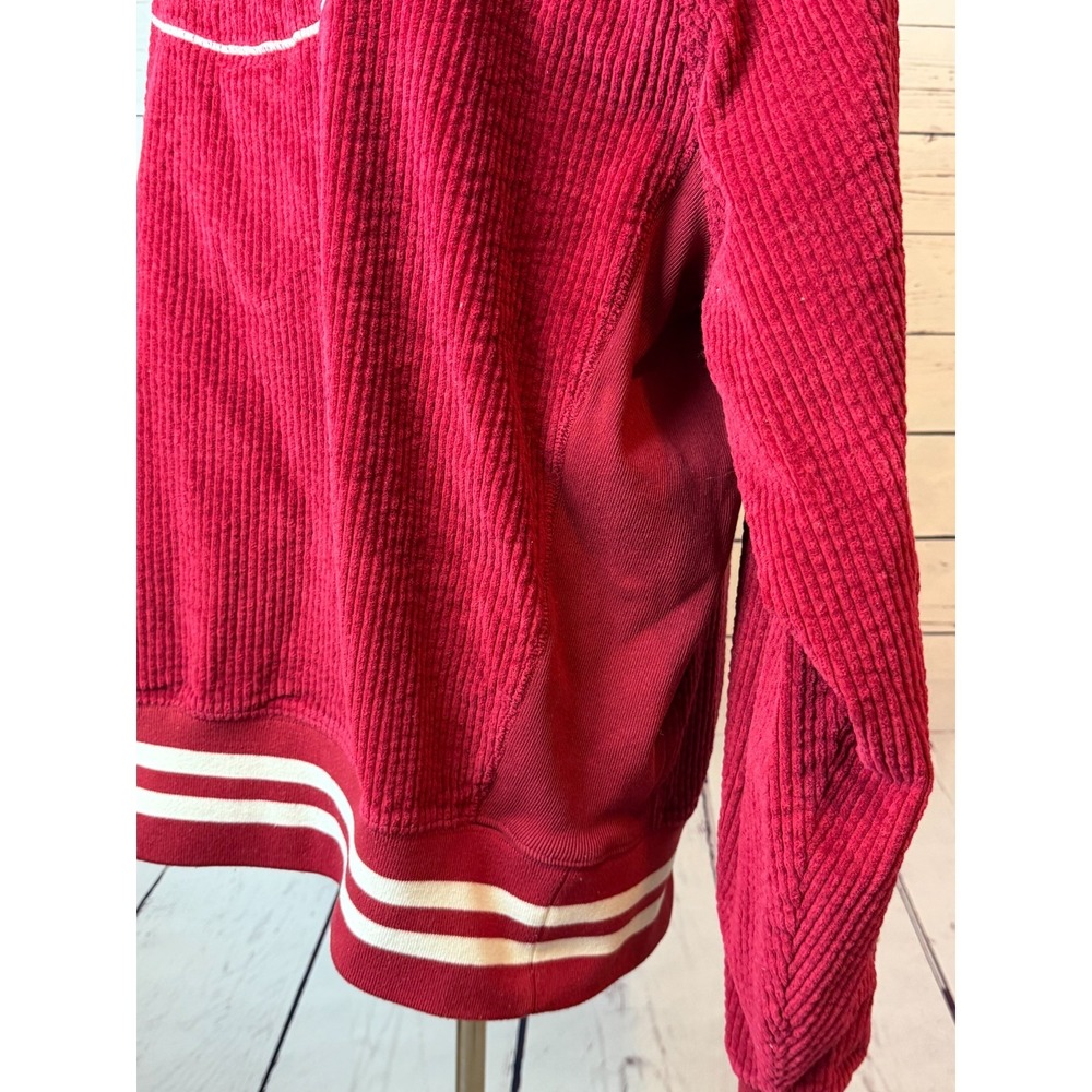 Champion Sweatshirt Corduroy Pullover Mens size Large Retro Varsity Red Logo - Picture 9 of 11